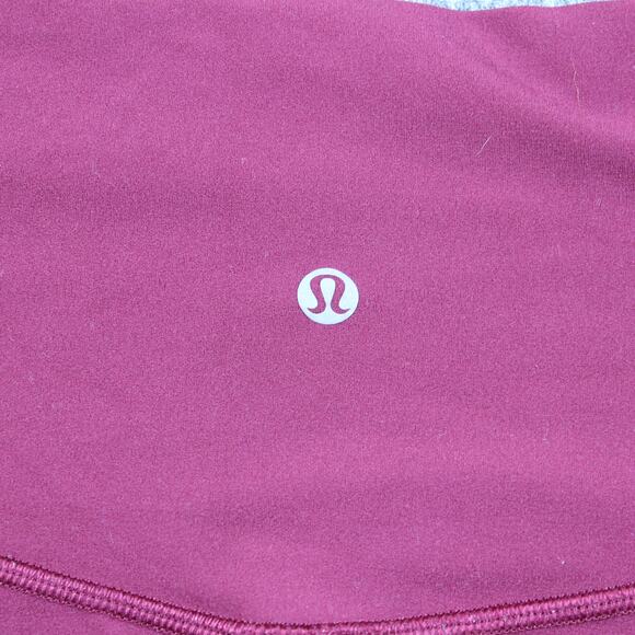 Lululemon Leggings Womens 10 Burgundy High Rise Ankle Length 24 Inseam - Picture 5 of 7